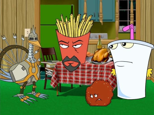 "Aqua Teen Hunger Force" Thanksgiving episode "The Dressing"<p>Adult Swim</p>