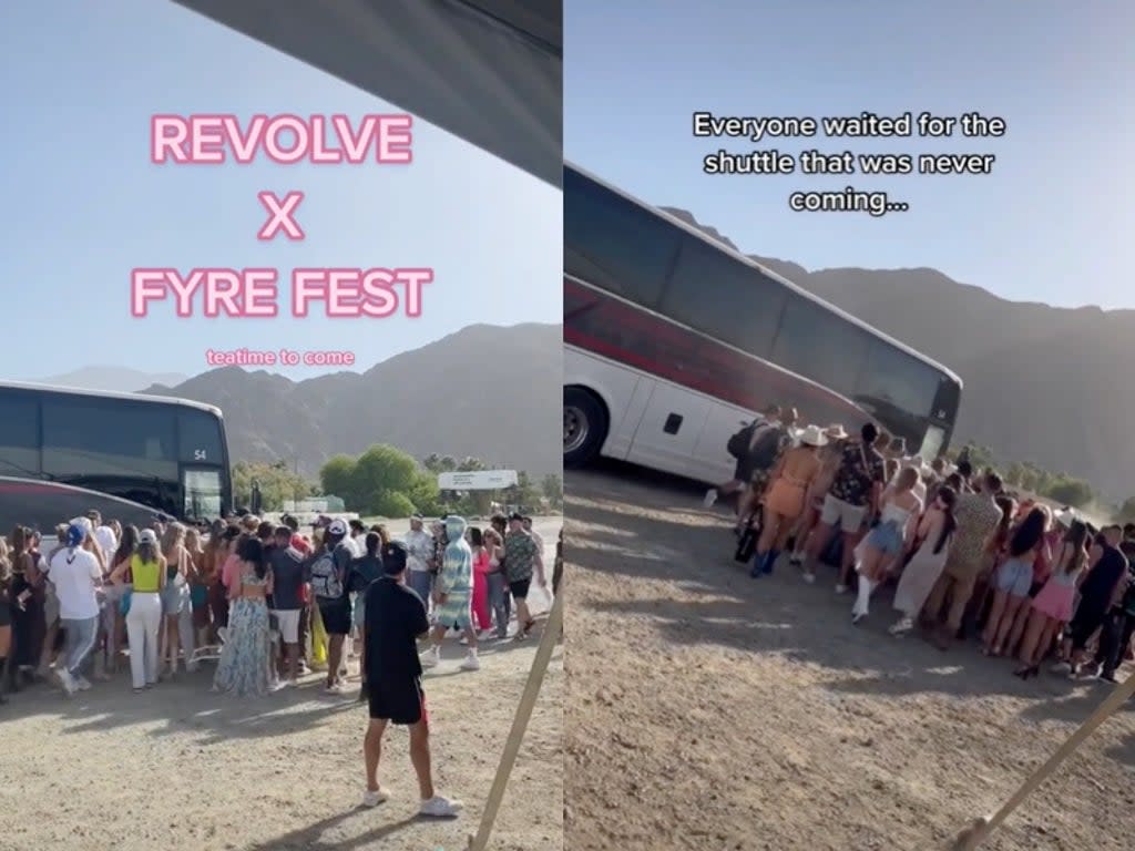 Influencers call out Revolve Festival and compare it to Fyre Festival (TikTok / @madisoncrowleyphoto / @taylorlangius)