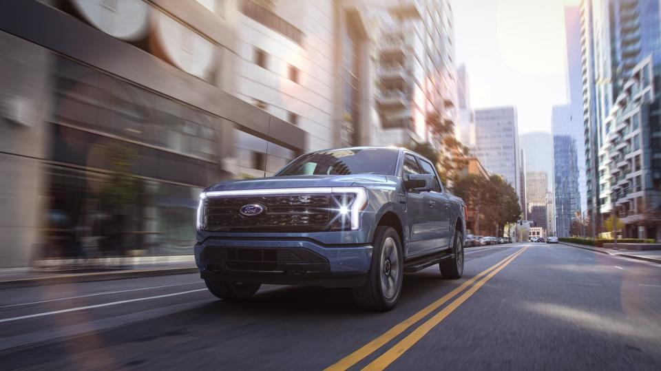 <span class="caption">Ford calls its all-electric F-150 Lightning "the truck of the future."</span> <span class="attribution"><a class="link " href="https://media.ford.com/content/fordmedia/fna/us/en/news/2021/05/19/all-electric-ford-f-150-lightning.html" rel="nofollow noopener" target="_blank" data-ylk="slk:Ford;elm:context_link;itc:0;sec:content-canvas">Ford</a>, <a class="link " href="http://creativecommons.org/licenses/by-nd/4.0/" rel="nofollow noopener" target="_blank" data-ylk="slk:CC BY-ND;elm:context_link;itc:0;sec:content-canvas">CC BY-ND</a></span>