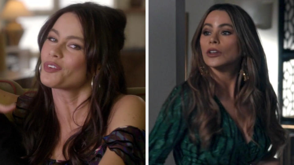 Sofia Vergara in the first episode of "Modern Family" vs. the last episode