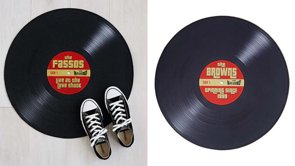 Best personalized gifts: Personalized Record Doormat