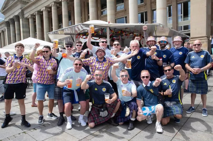 The Tartan Army party in Stuttgart on Saturday afternoon