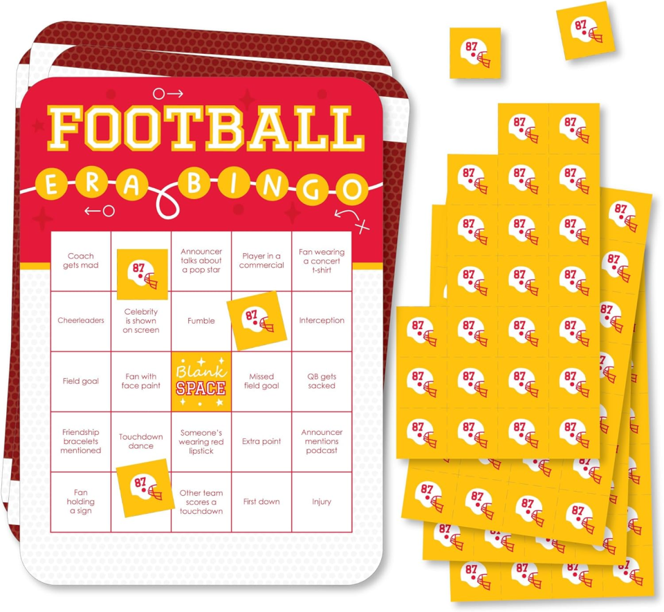Big Dot of Happiness in My Football Era - Bingo Cards and Markers