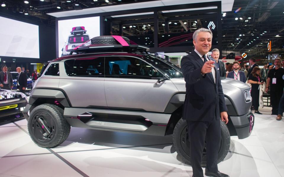 Luca de Meo, chief executive officer of Renault SA, at the unveiling of the 4Ever Trophy all-electric concept vehicle - Bloomberg