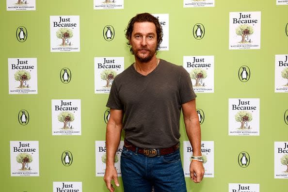 LOS ANGELES, CALIFORNIA - SEPTEMBER 16: Matthew McConaughey celebrates the release of 