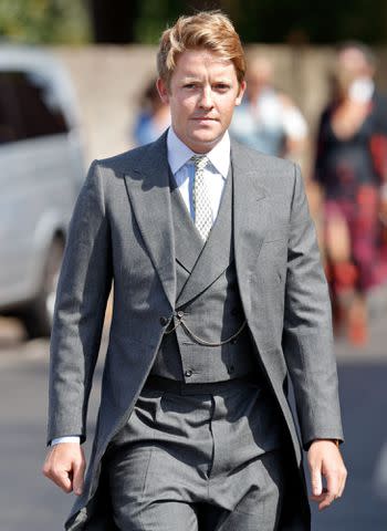 Max Mumby/Indigo/Getty Hugh Grosvenor at the wedding of Charlie van Straubenzee and Daisy Jenks in Frensham, England on Aug. 4, 2018.