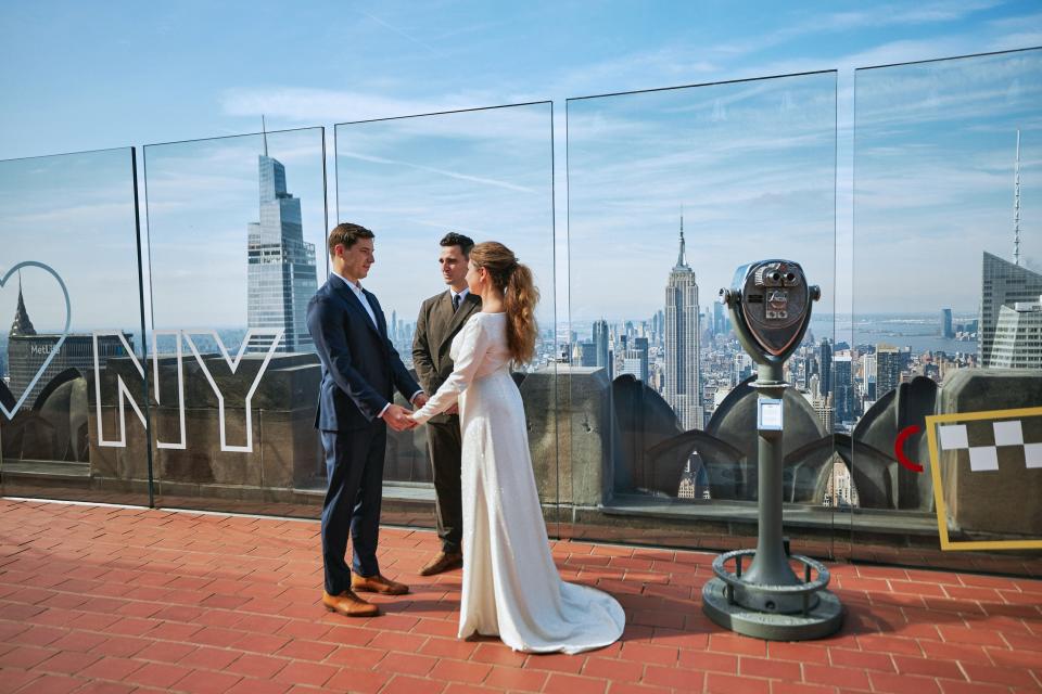 top of the rock wedding