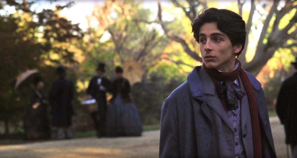 Timothee Chalamet as Laurie in Little Women.