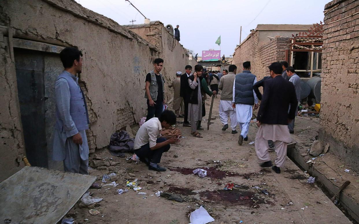 A suicide bomber struck near an education centre in the Afghan capital - AFP