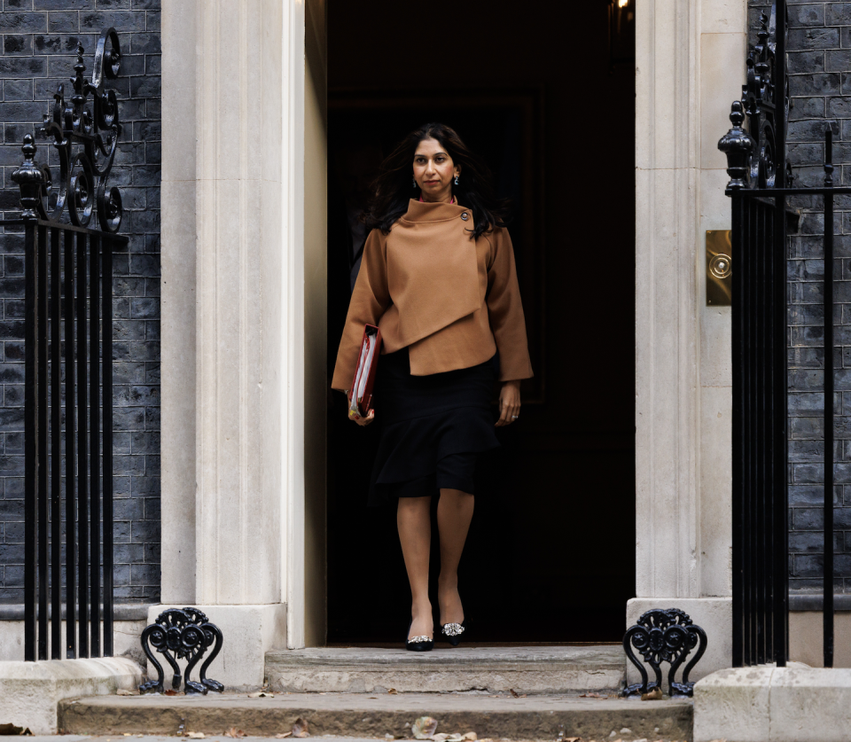 suella braverman leaves 10 downing street