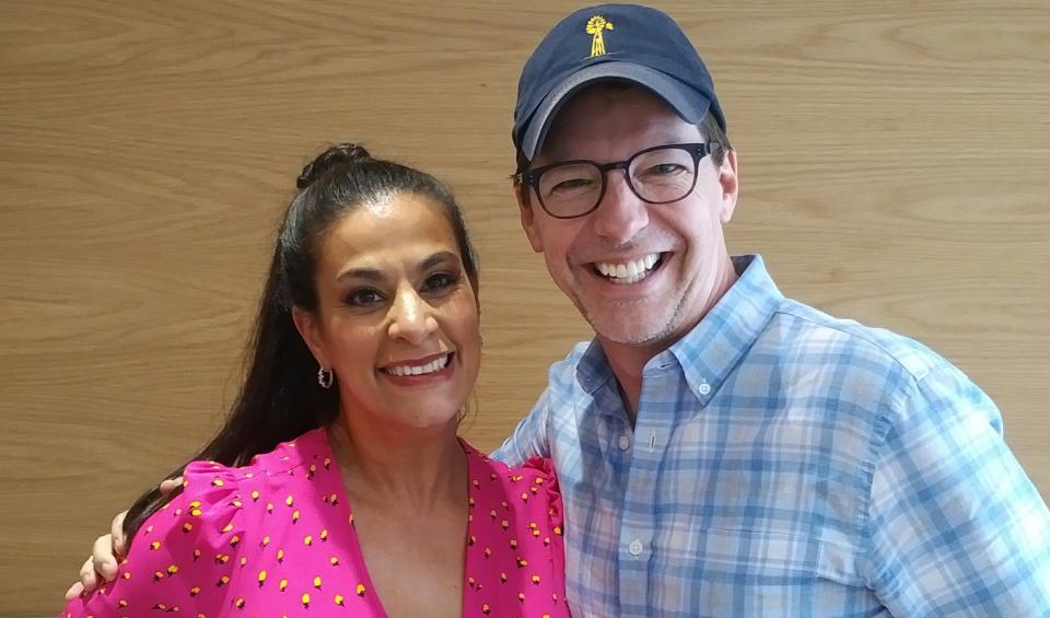 Maysoon Zayid with Sean Hayes, founder of Hazy Mills Productions (Photo: Courtesy of Maysoon Zayid)