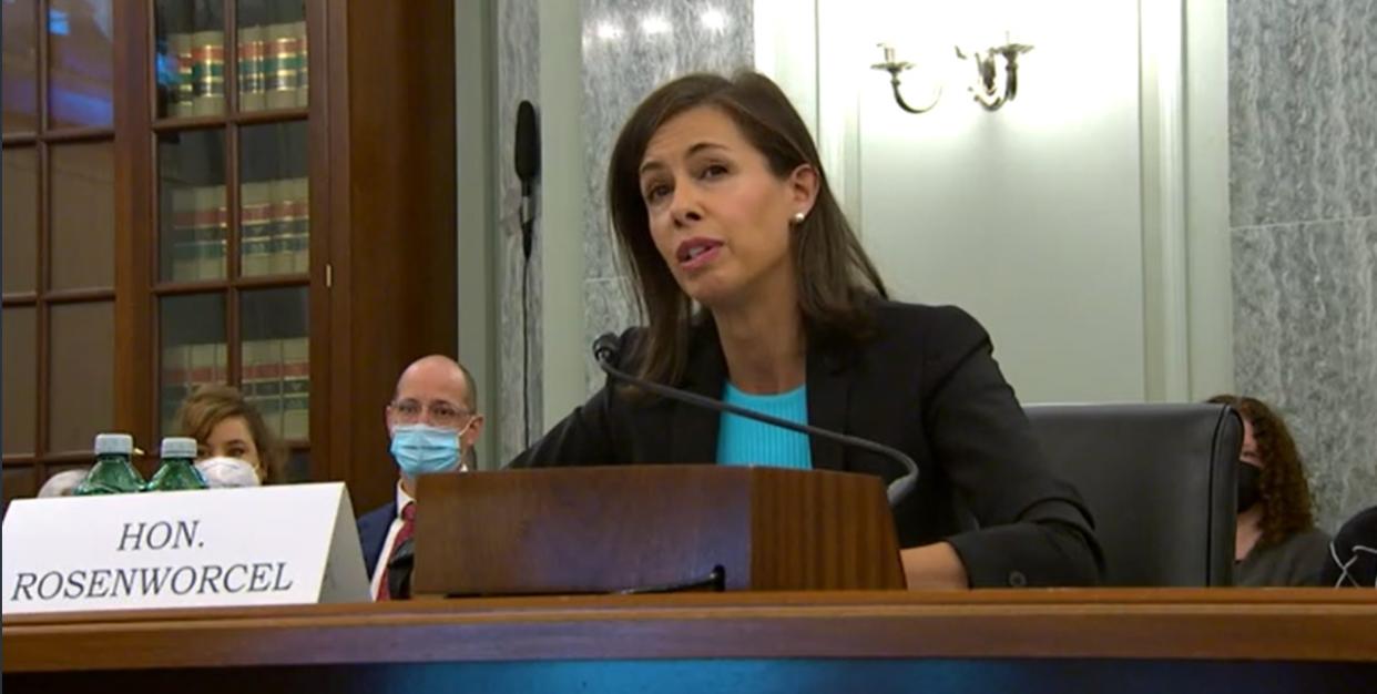  Jessica Rosenworcel at FCC confirmation hearing. 