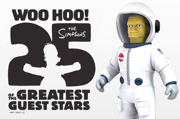 Buzz Aldrin's cartoon likeness is being made into a toy action figure as part of NECA's "25 Greatest Guest Stars on The Simpsons" collection.