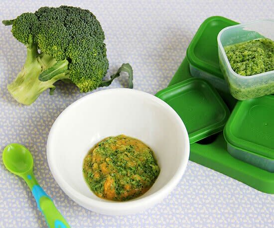 Serve Broccoli Puree With Sweet Potatoes