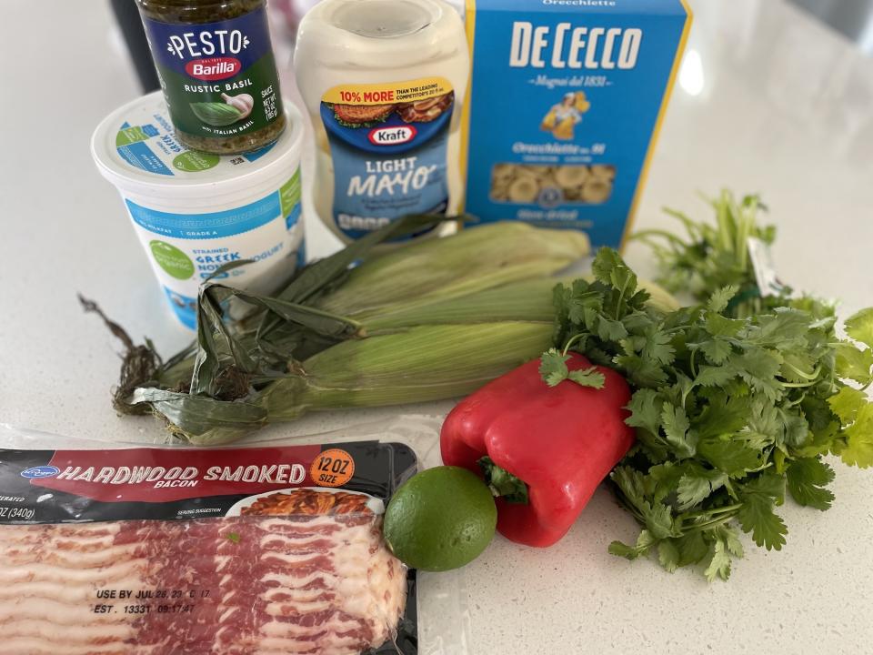 Dinner ingredients on the counter