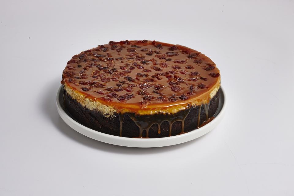 Peanut Butter and Banana Cheesecake with Candied Bacon