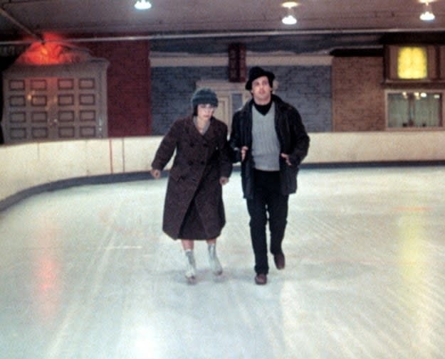 Rocky and Adrian ice skating