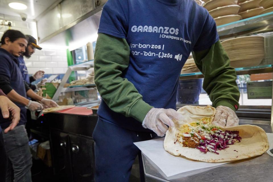 Gabrielle’s go-to order is a falafel wrap from Garbanzos (Matt Writtle)