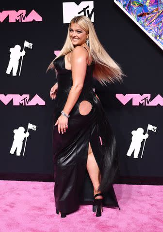 <p>Gilbert Flores/Variety via Getty</p> Bebe Rexha attends the 2023 MTV Video Music Awards