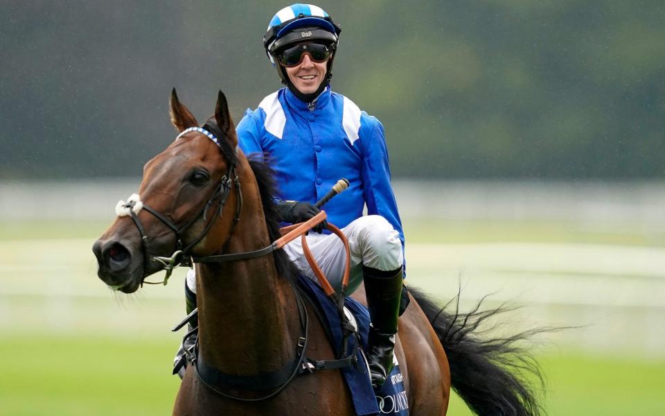 Jim Crowley on board Battaash after winning the Coolmore Nunthorpe Stakes at York Racecourse during day three of the Yorkshire Ebor Festival - Alan Crowhurst/PA Wire