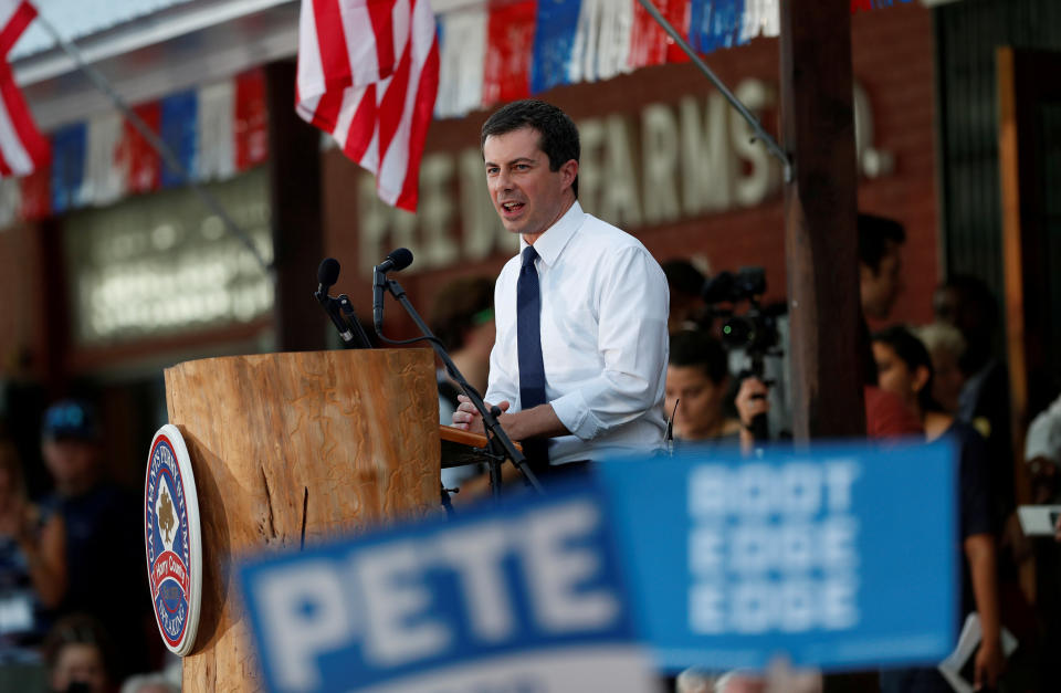 Former South Bend, Indiana, Mayor Pete Buttigieg campaigns in South Carolina, a state where polls show him struggling with African-American voters. (Photo: Randall Hill / Reuters)