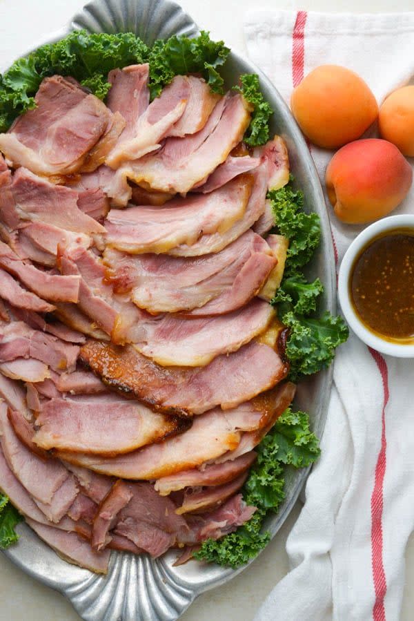 Homemade Ham With Brown Sugar Mustard Glaze