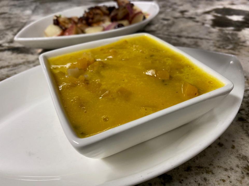 Creamless pumpkin soup