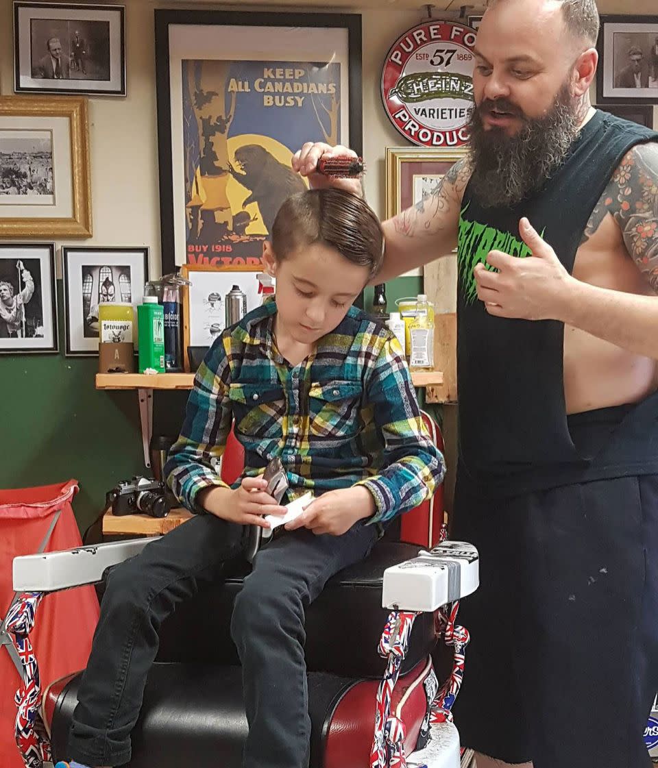 Barbers had been refusing to cut the boy's hair. Source: Supplied