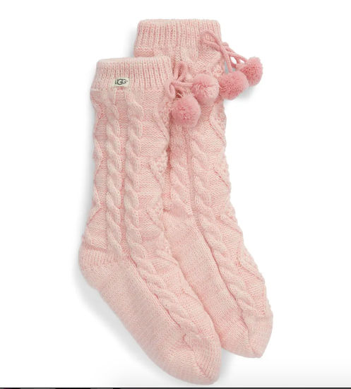 UGG Pompom Fleece Lined Socks. Image via Nordstrom. 