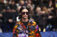 A model wears a creation as part of the Marcelo Burlon men's Fall-Winter 2020/21 collection, that was presented in Milan, Italy, Saturday, Jan. 11, 2020. (AP Photo/Antonio Calanni)