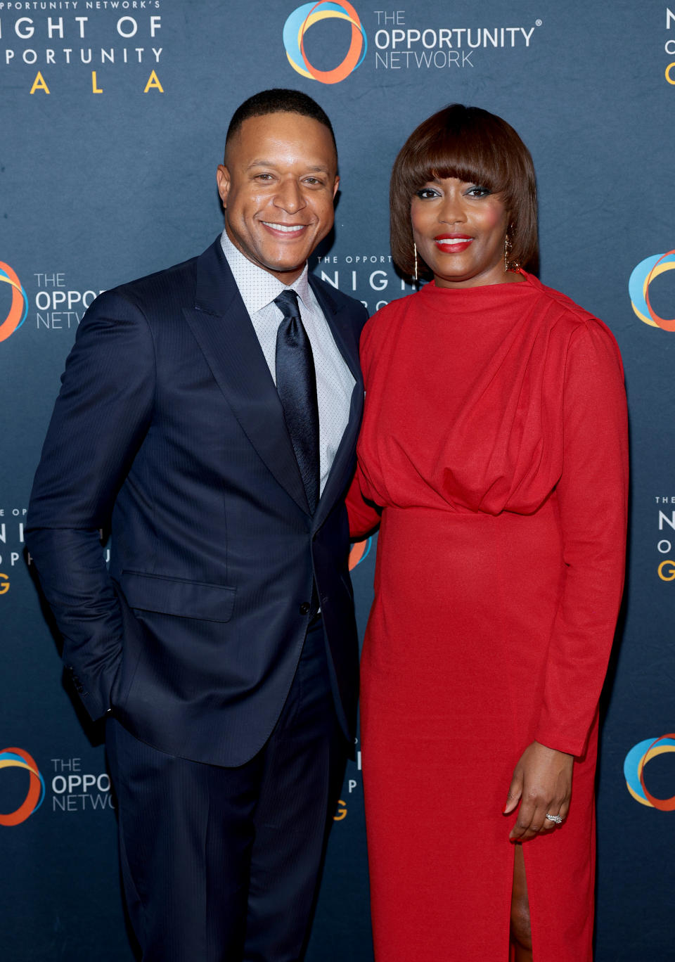 Craig Melvin and Rashida Jones attend the Annual Night of Opportunity Gala