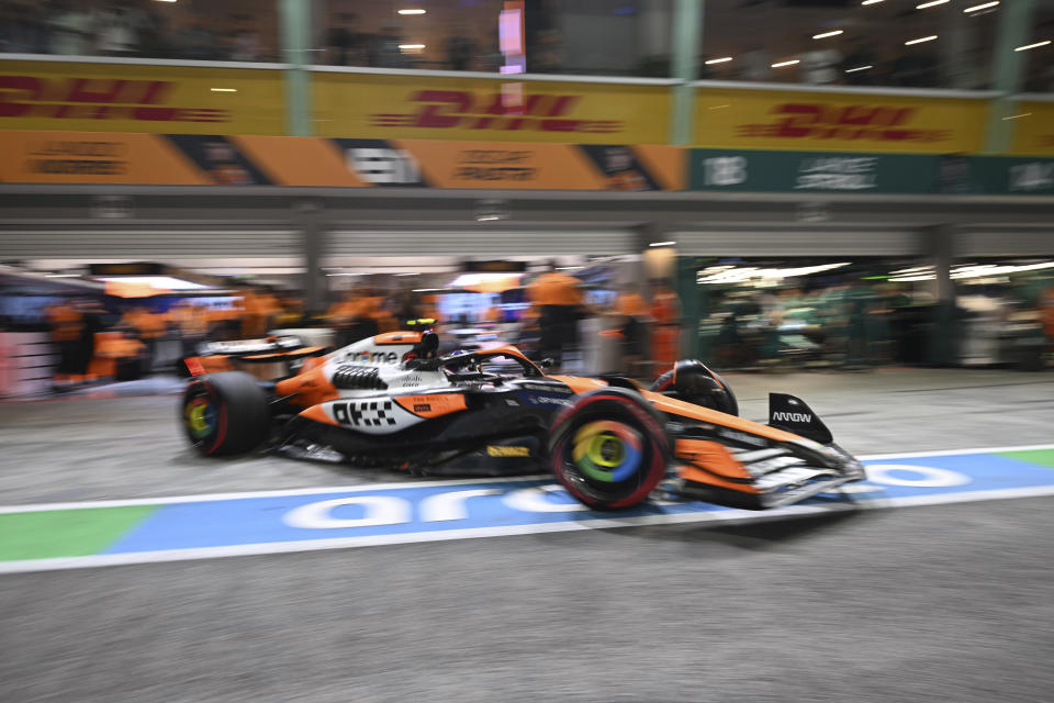 Lando Norris beats Max Verstappen for pole position at F1's Singapore