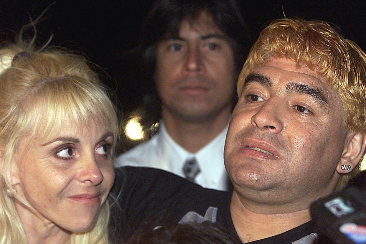 Maradona y su exmujer Claudia Villafañe/Getty Images