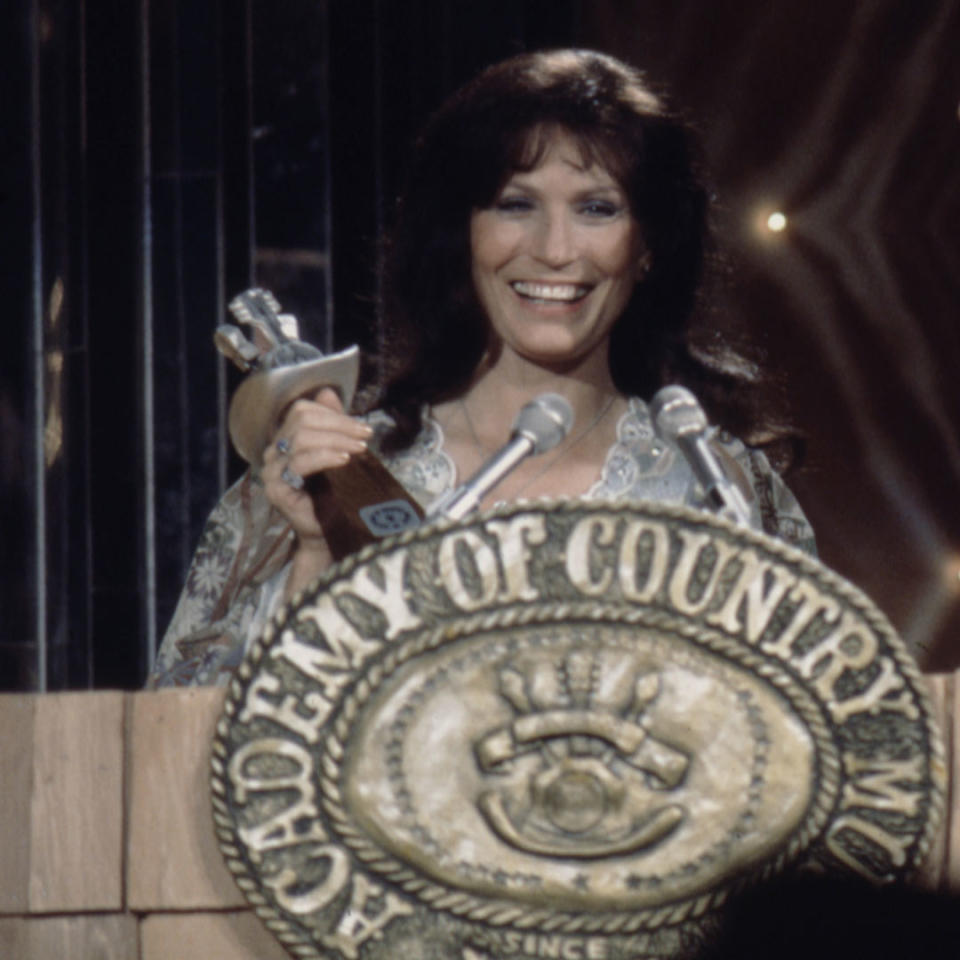 <p>Five years after the very first Academy of Country Music Awards, the Coal Miner's Daughter became the first woman to win entertainer of the year. She beat an all-male slate of Glen Campbell, Roy Clark, John Denver and Mickey Gilley.</p>