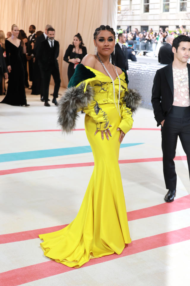 Salma Hayek's sweet tribute to Karl Lagerfeld at the Met Gala