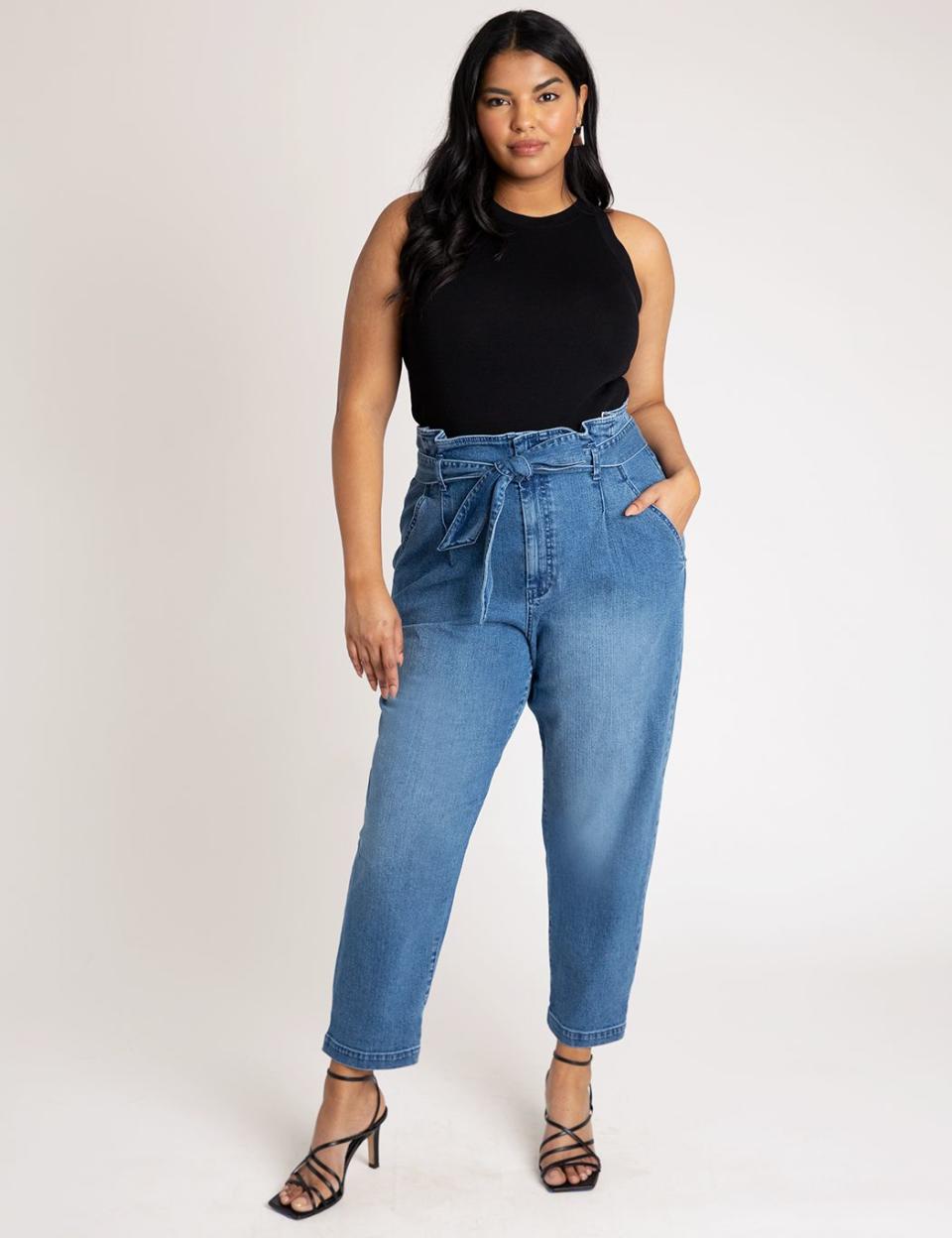 7) High Waisted Jean with Ankle Cinch