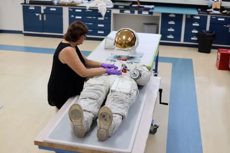 Armstrong'S Apollo 11 spacesuit is seen at the Smithsonian's Udvar-Hazy Center in Chantilly, Virginia