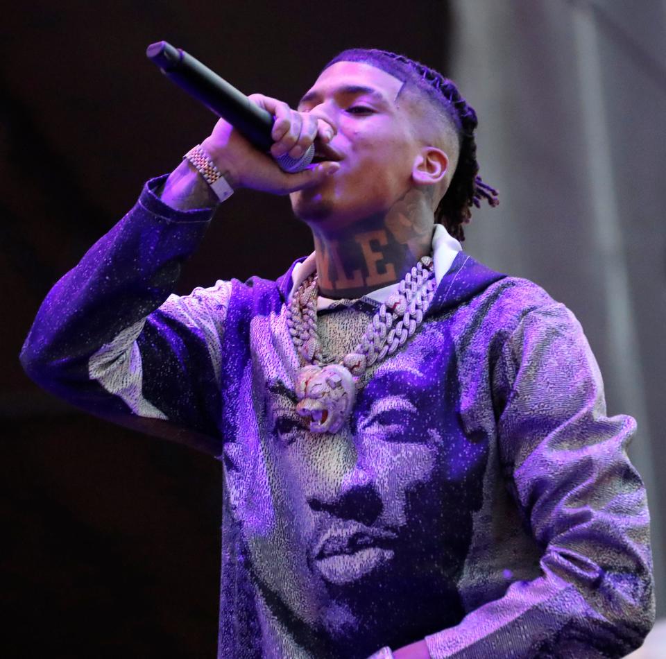 NLE Choppa performs during Beale Street Music Festival on Saturday, April 30, 2022, at the Fairgrounds in Liberty Park.