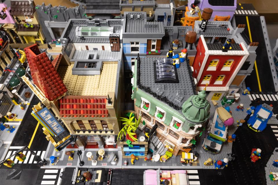 Lego creations from Scott Brown's Lego collection in his Plain Township basement.