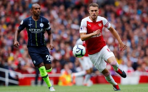  Arsenal's Aaron Ramsey in action - Credit: REUTERS