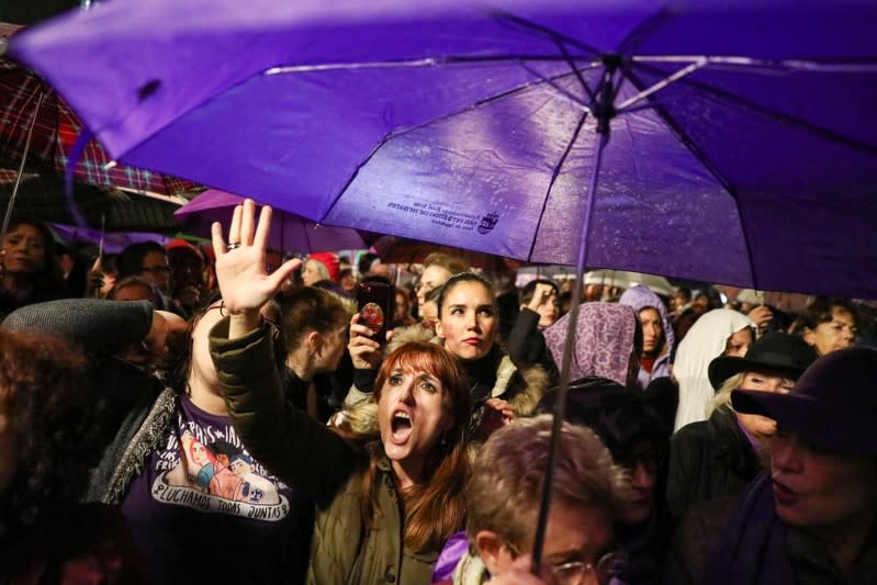 Protest outside Justice Ministry in Madrid