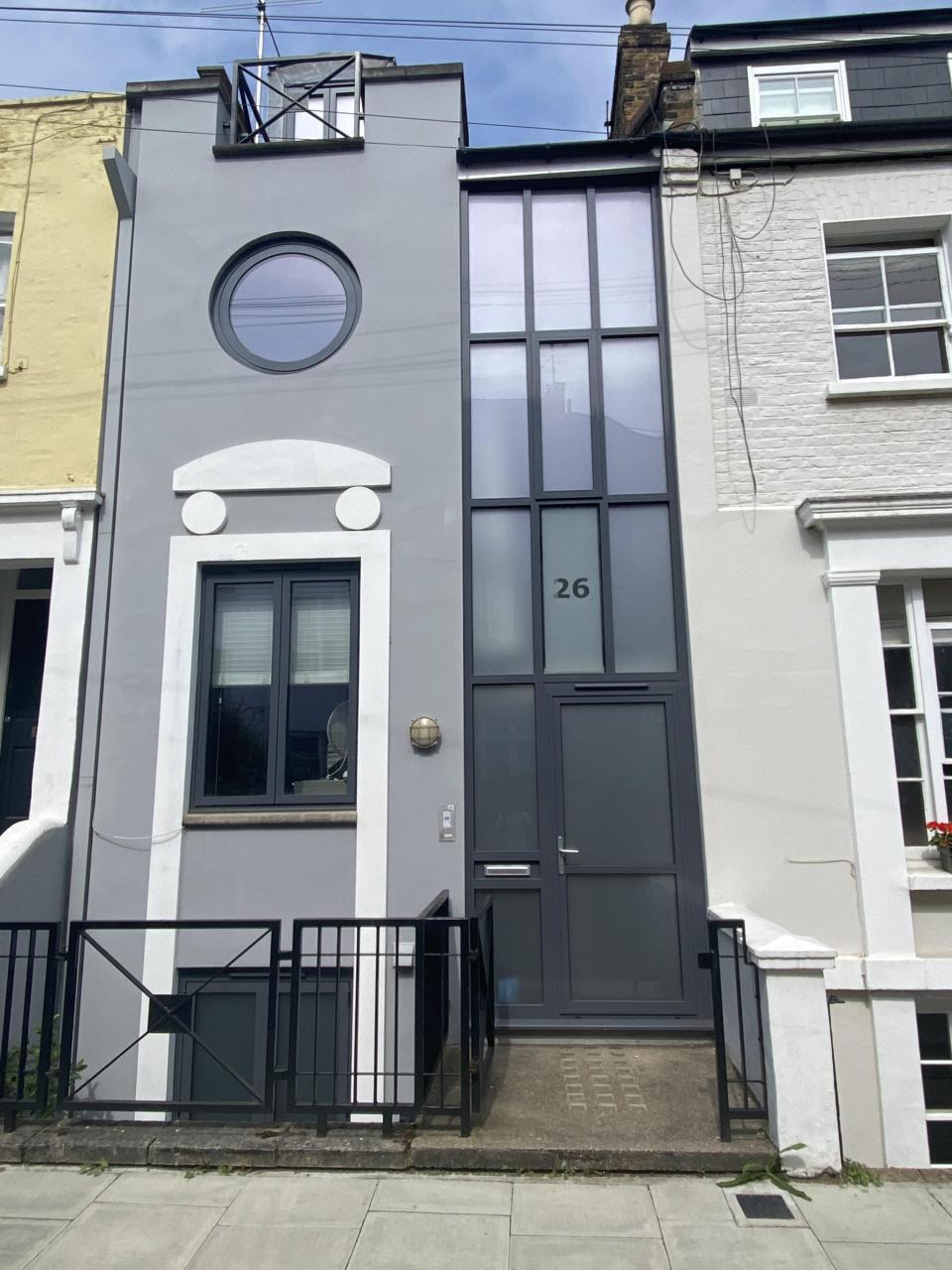 The outside of a skinny home in london