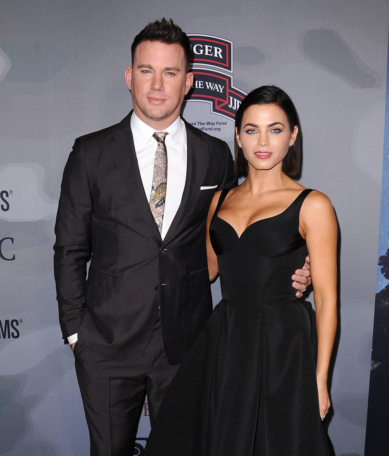 Channing Tatum and Jenna Dewan Tatum attend the premiere of “War Dog: A Soldier’s Best Friend” at the Directors Guild awards on Nov. 6, 2017, in Los Angeles. (Photo: Getty Images)