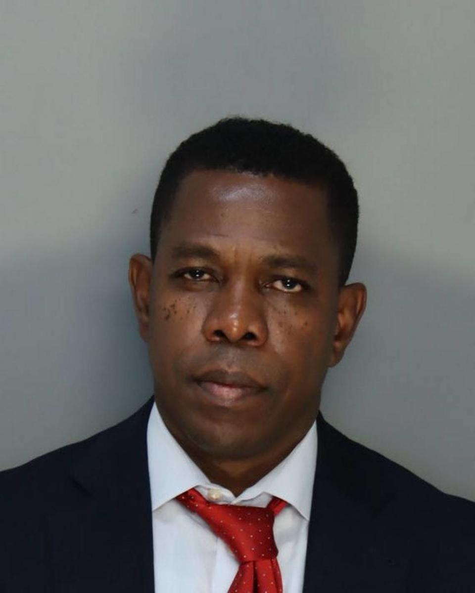 Mugshot of former Miami police officer Djimy Joseph.