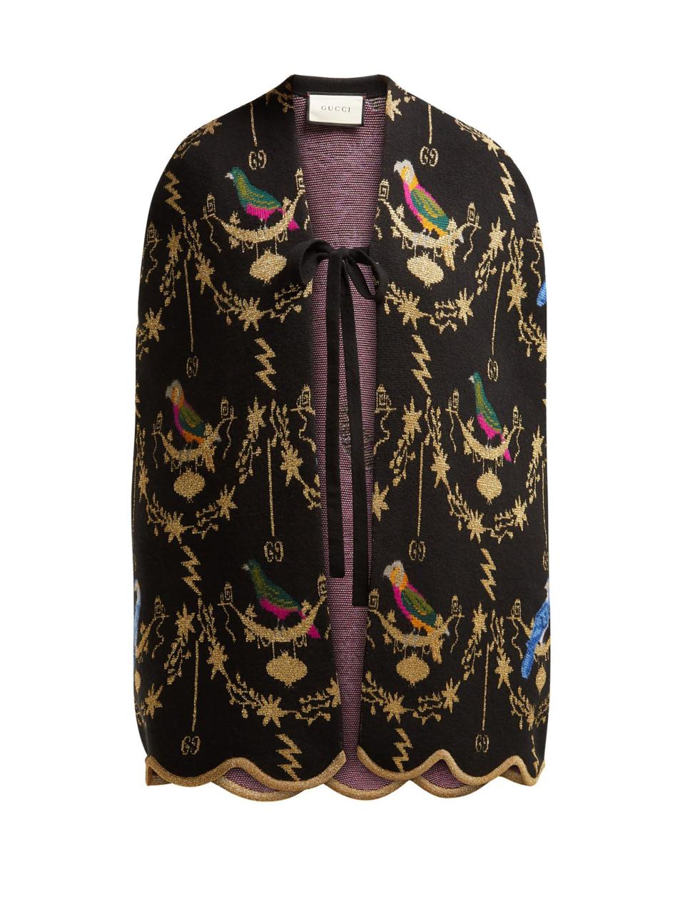 Gucci wool blend cape (£2,190)