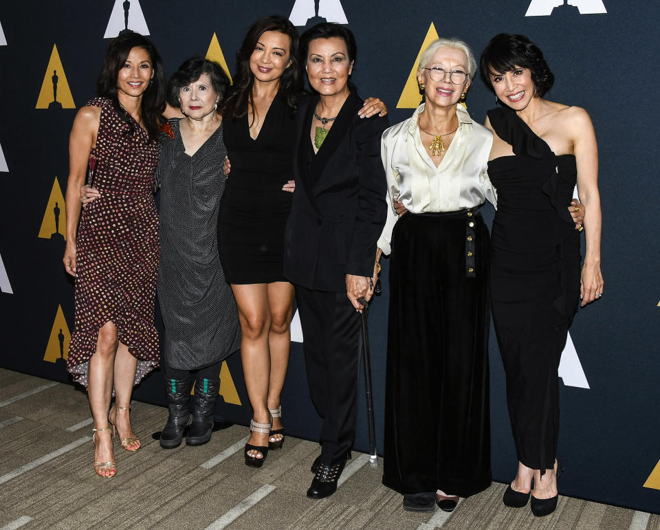 Tamlyn Tomita, Tsai Chin, Ming-na Wen, Kieu Chinh, France Nuyen and Lauren Tom attend The Academy Presents 