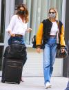 <p>Cindy Crawford and daughter Kaia Gerber are seen leaving their apartment in New York City together on Tuesday. </p>