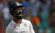 Cricket - India v Australia - Fourth Test cricket match - Himachal Pradesh Cricket Association Stadium, Dharamsala, India - 28/03/17 - India's Lokesh Rahul celebrates after winning the match. REUTERS/Adnan Abidi