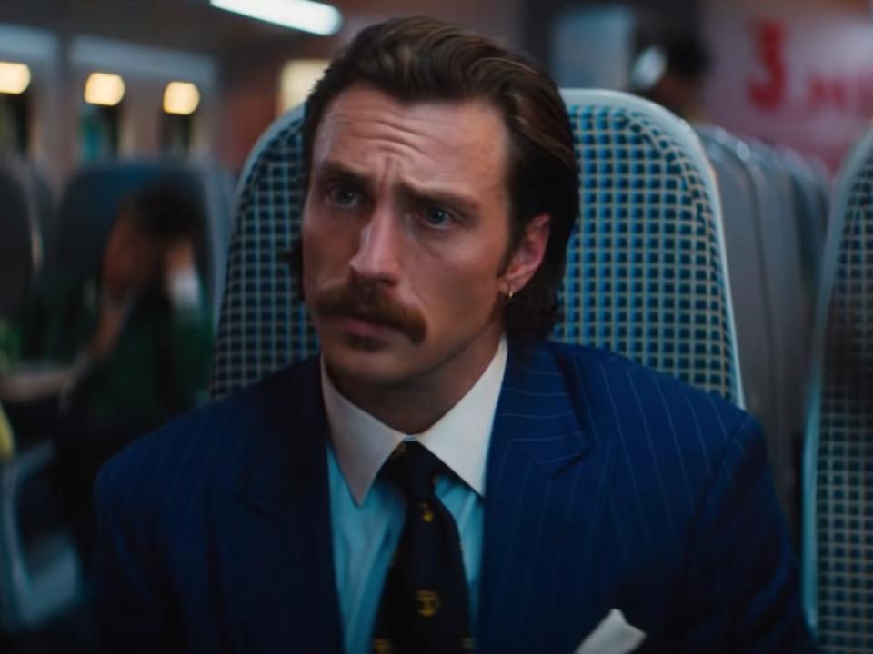 Aaron Taylor-Johnson as Tangerine in "Bullet Train."