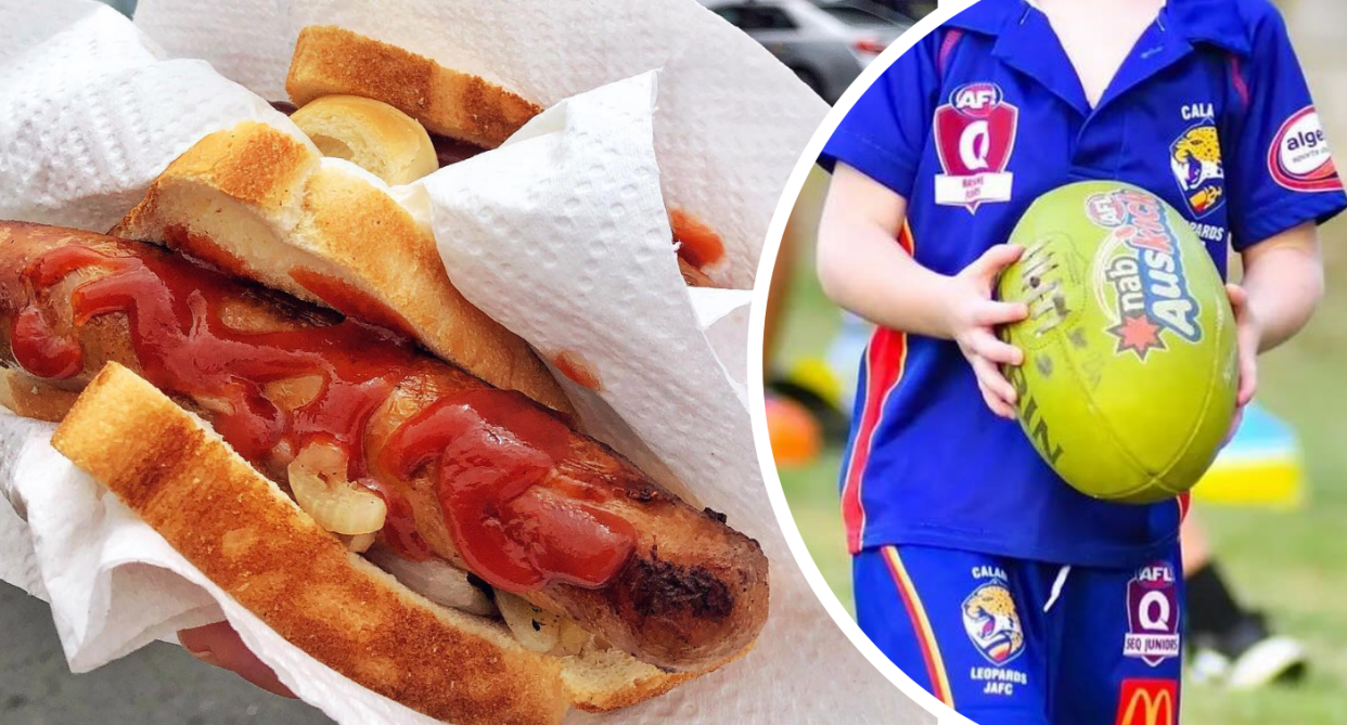 A mum has caused a stir online by asking her son's football club to only serve vegan sausages at their sausage sizzle. Credit: Instagram @aflauskick @bianca_eats
